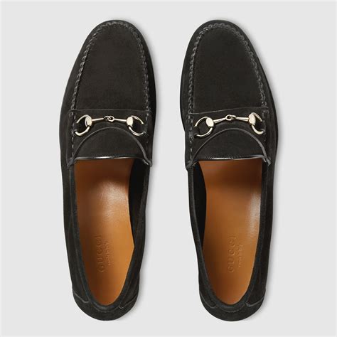 gucci black suede horsebit loafers|gucci horsebit platform loafers.